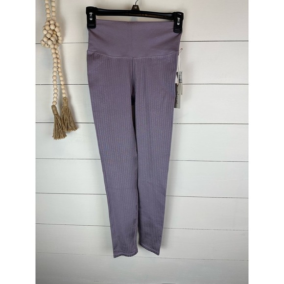 NWT Good American WIDE RIB SHINE CLEAN SEAMLESS LEGGINGS XS/S - Picture 1 of 7